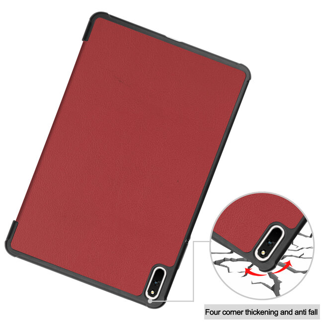 Tablet hoes geschikt voor Huawei MatePad 11 Inch (2021) - Tri-Fold Book Case - Donker Rood