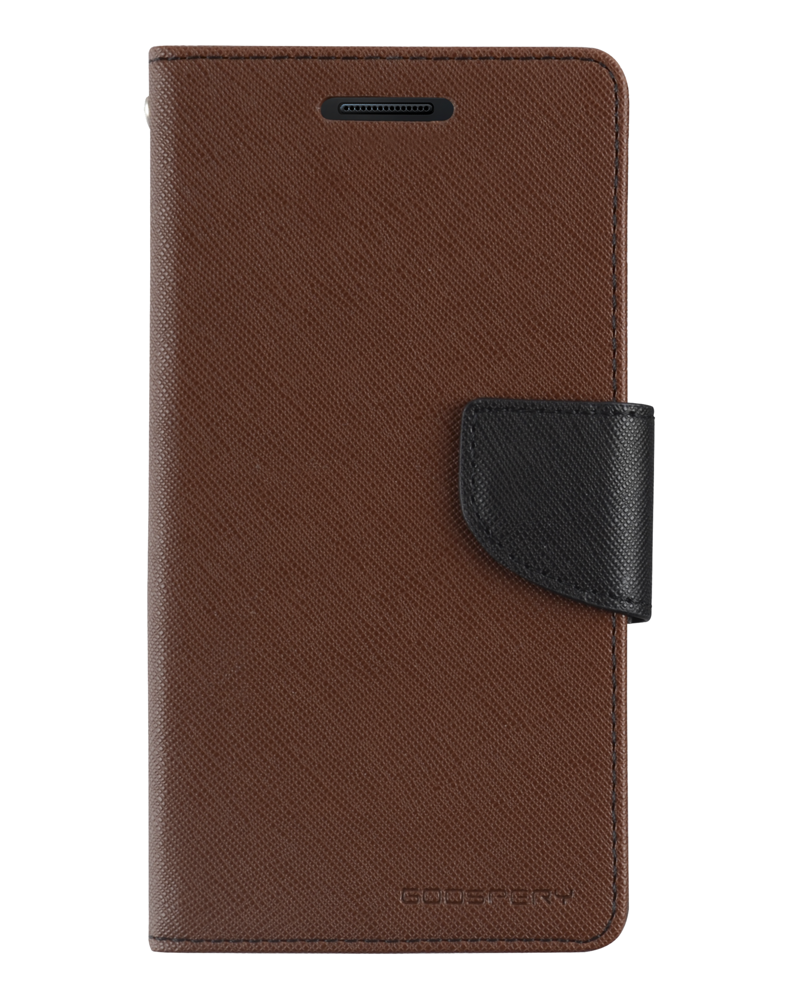 Telefoonhoesje geschikt voor Apple iPhone 13 Pro - Mercury Fancy Diary Wallet Case - Hoesje met Pasjeshouder - Bruin/Zwart afbeelding