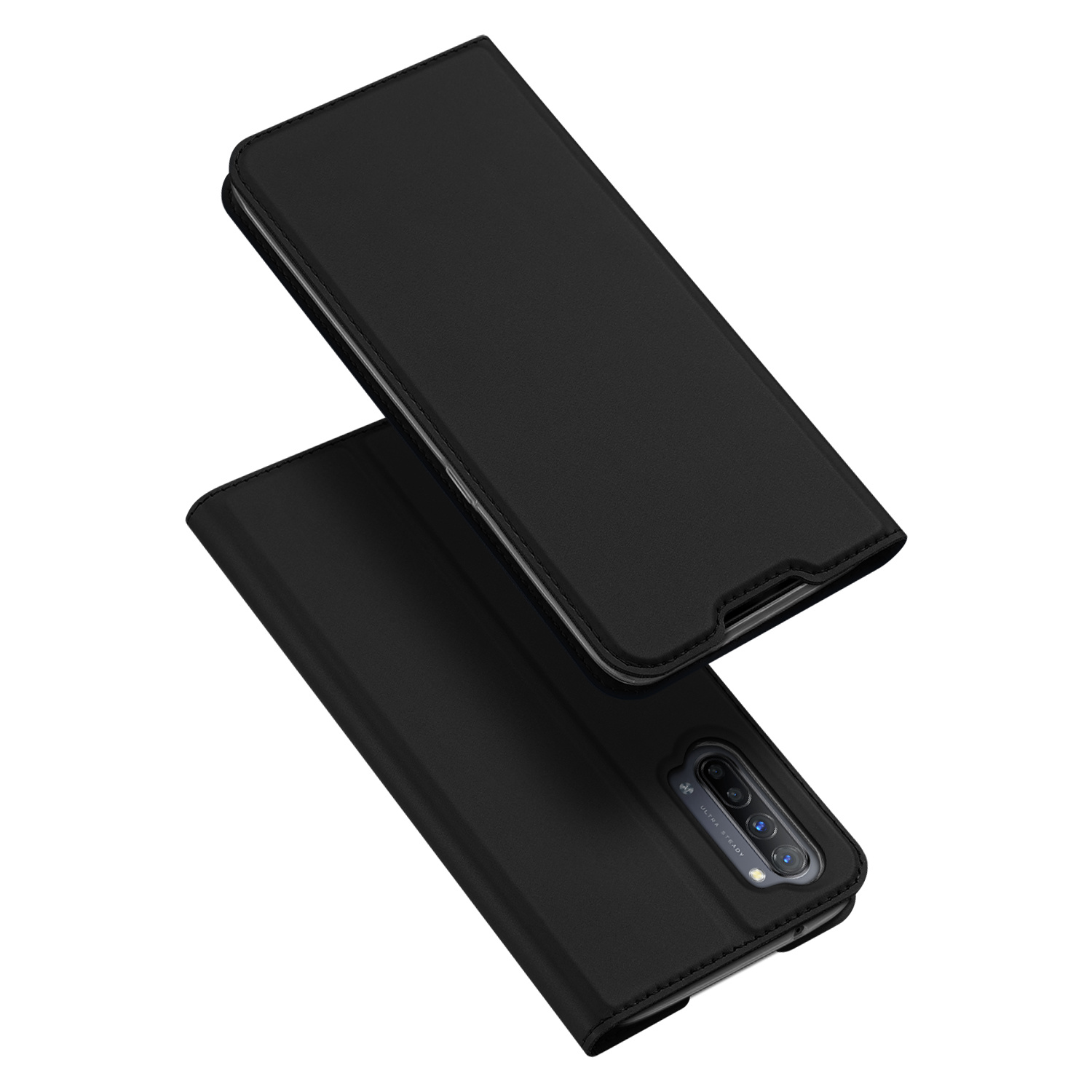 Oppo Reno 3 hoesje - Dux Ducis Skin Pro Book Case - Zwart afbeelding