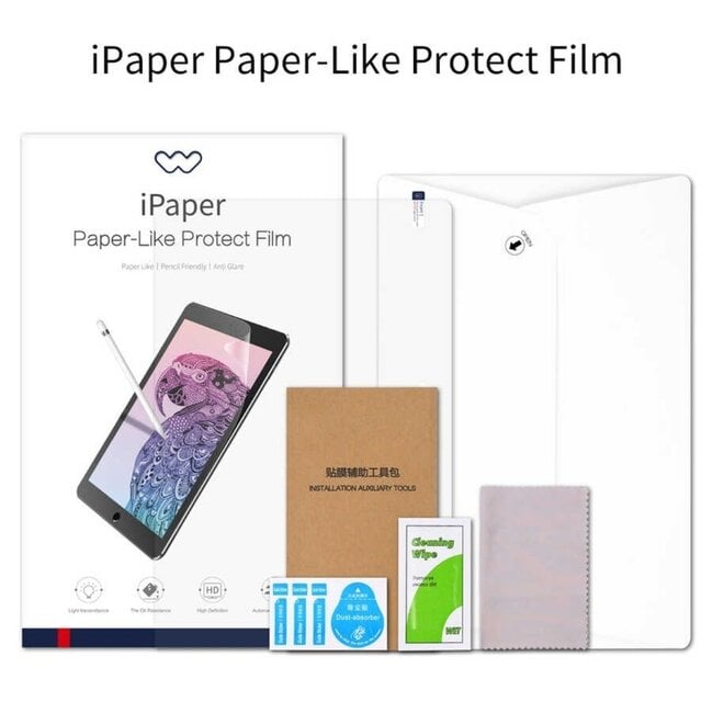 WIWU - Screenprotector geschikt voor iPad 9.7 Inch- IPaper Screen protector - Transparant