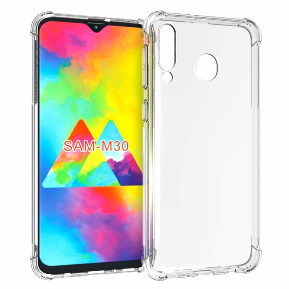 Hoesje geschikt voor Samsung Galaxy M30 - anti-shock tpu back cover - transparant afbeelding