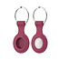 Case2go Case2go - Sleutelhanger geschikt voor Airtag - Siliconen hoesje - 1 Stuk - Donker Rood