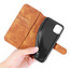 CaseMe - Hoesje geschikt voor iPhone 12 Pro Max - Met Magnetische Sluiting - Ming Serie - Leren Book Case - Licht Bruin