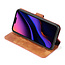 CaseMe - Hoesje geschikt voor iPhone 12 Pro Max - Met Magnetische Sluiting - Ming Serie - Leren Book Case - Licht Bruin