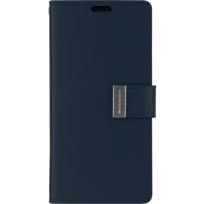 Hoesje geschikt voor Samsung Galaxy S20 Ultra - goospery rich diary case - hoesje met pasjeshouder - donker blauw