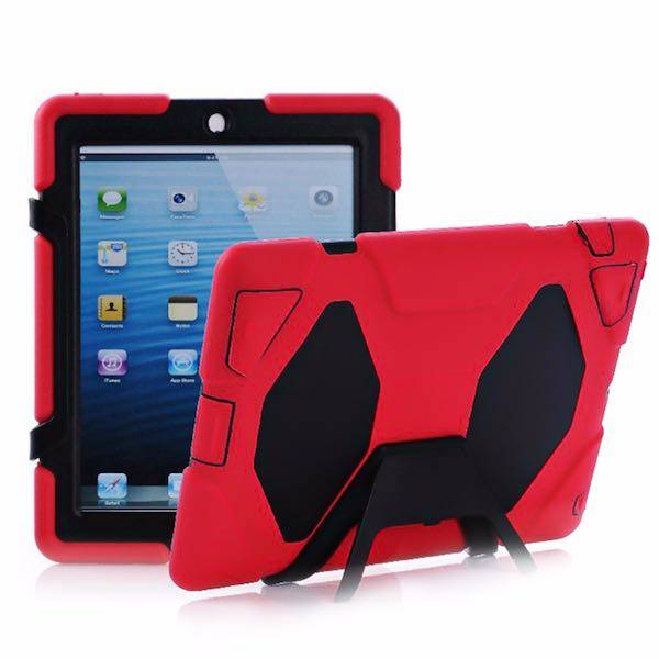Tablet hoes geschikt voor iPad 2,3,4 Extreme Armor Case Rood afbeelding