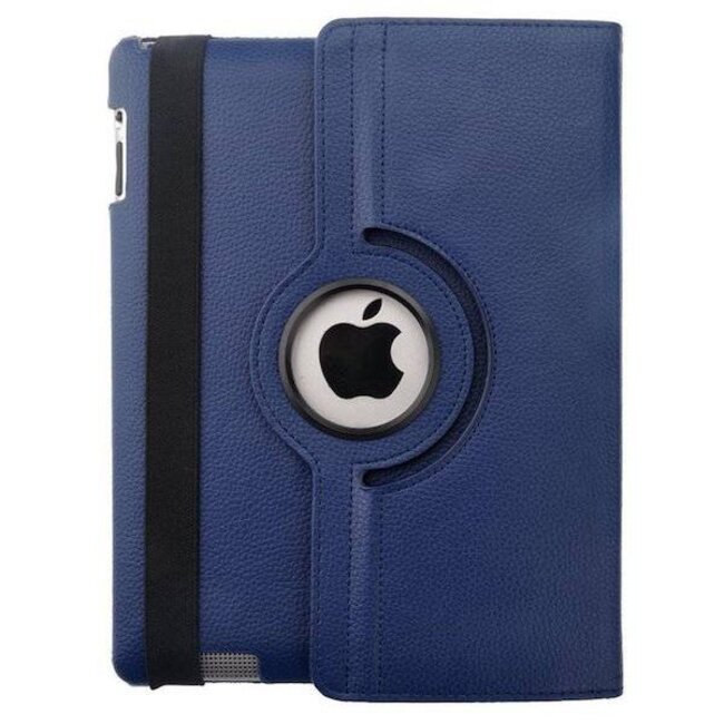 361 graden draaibare hoes geschikt voor de Ipad 2/3/4 - Donker Blauw