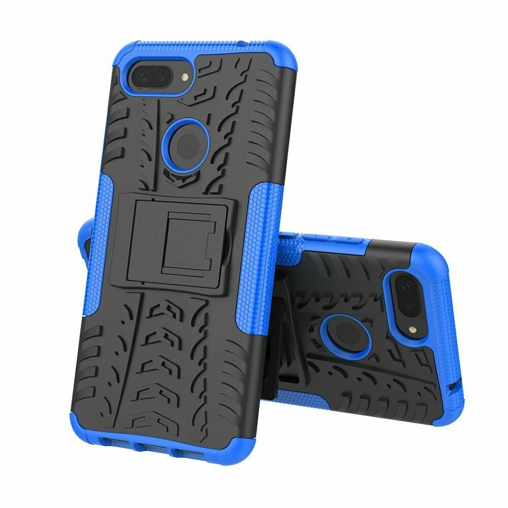 Xiaomi 8 lite hoesje - Schokbestendige Back Cover - Blauw afbeelding