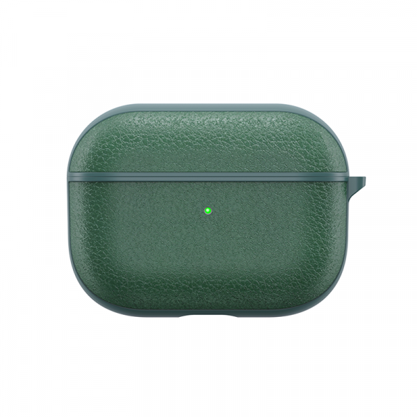 WIWU - Hoes geschikt voor Airpods Pro - Calf Skin - Airpods Pro Case - Groen afbeelding