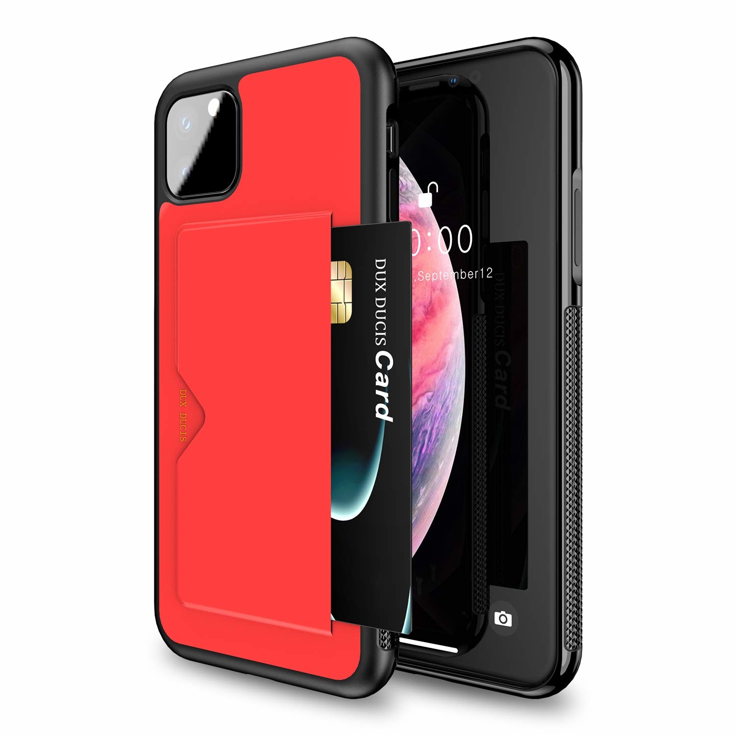 Dux Ducis - Hoesje geschikt voor iPhone 11 Pro Max - Pocard Series - Back Cover - Rood afbeelding