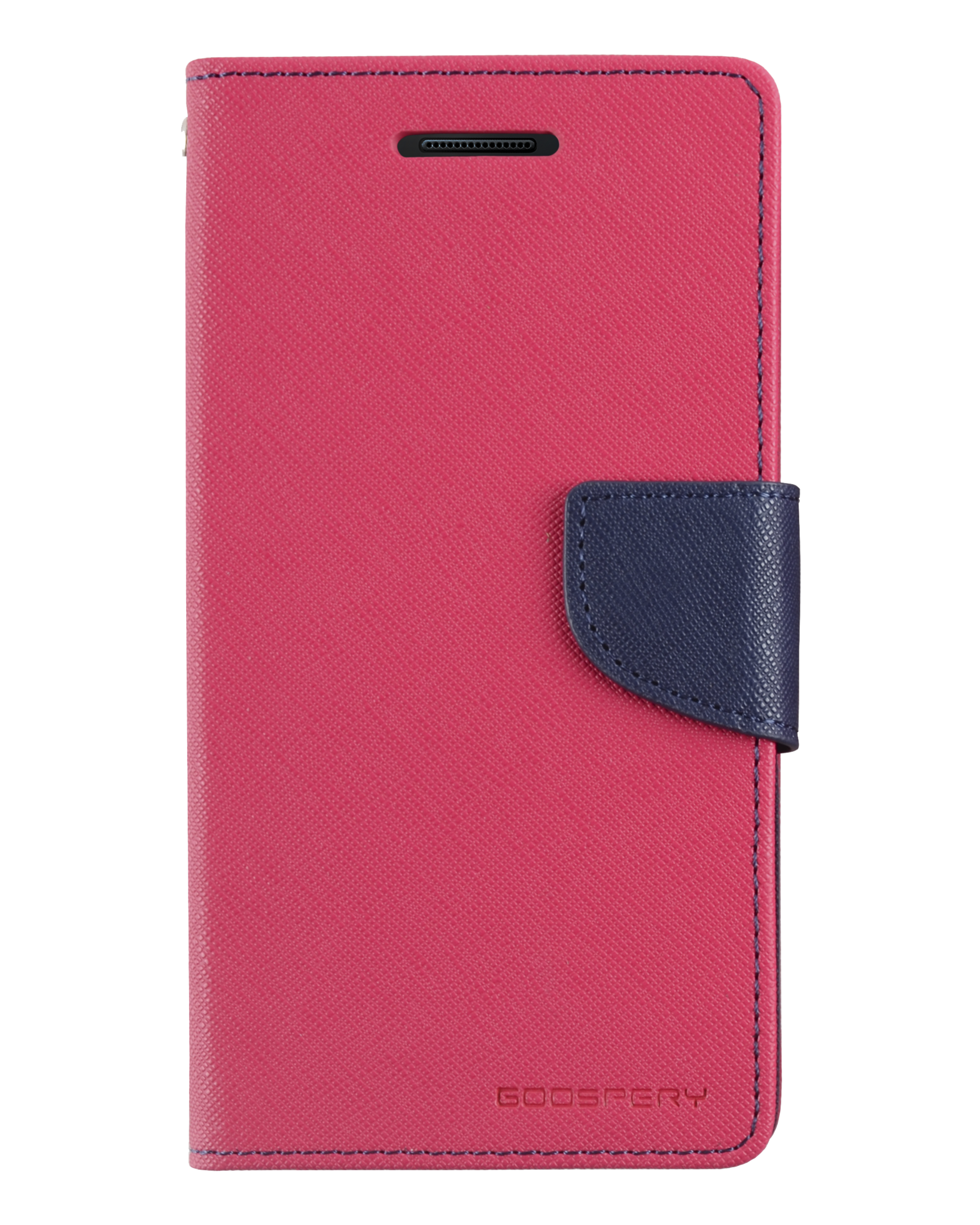 Telefoonhoesje geschikt voor Apple iPhone 13 Pro - Mercury Fancy Diary Wallet Case - Hoesje met Pasjeshouder - Magenta/Blauw afbeelding
