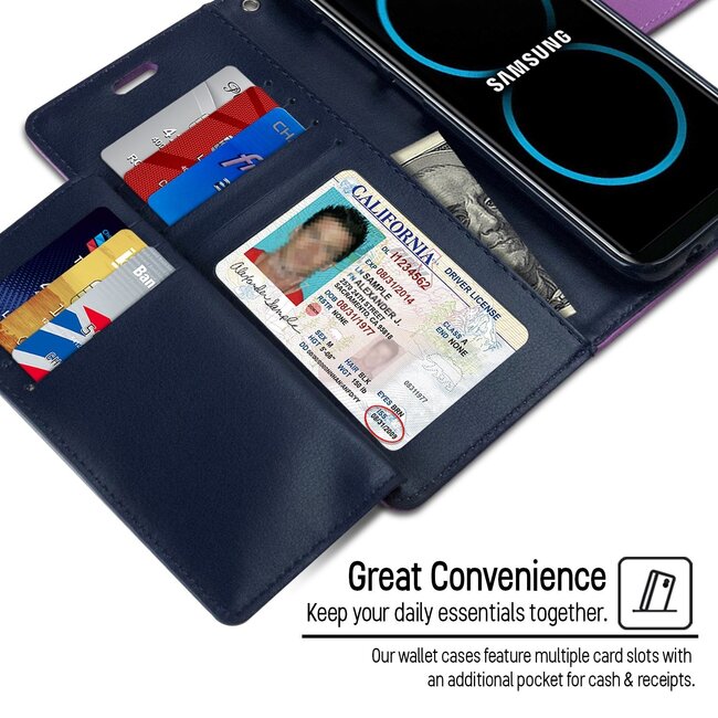 Wallet Case geschikt voor iPhone XS Max - Goospery Rich Diary - Paars