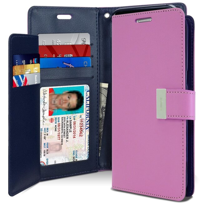 Wallet Case geschikt voor iPhone XS Max - Goospery Rich Diary - Paars
