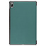 Tablet hoes geschikt voor Lenovo Tab P11 Plus (11 inch) - Tri-Fold Book Case - Donker Groen