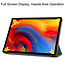 Tablet hoes geschikt voor Lenovo Tab P11 Plus (11 inch) - Tri-Fold Book Case - Donker Groen