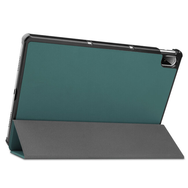 Tablet hoes geschikt voor Lenovo Tab P11 Plus (11 inch) - Tri-Fold Book Case - Donker Groen