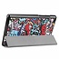 Tablet hoes geschikt voor Lenovo Tab E8 hoes (TB-8304F) - Tri-Fold Book Case - Graffiti