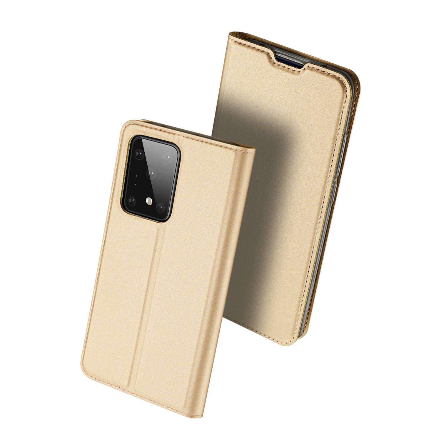 Hoesje geschikt voor Samsung Galaxy S20 Ultra - dux ducis skin pro book case - goud afbeelding