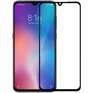 Case2go Screenprotector geschikt voor Xiaomi Redmi 7 - Full Cover Screenprotector - Gehard Glas - Zwart