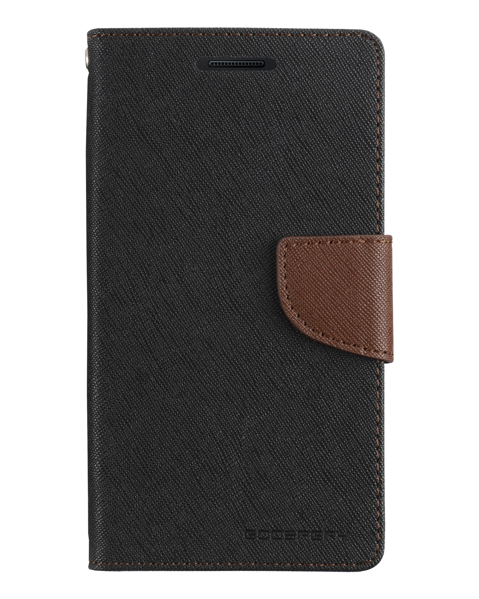 Telefoonhoesje geschikt voor Apple iPhone 13 Pro - Mercury Fancy Diary Wallet Case - Hoesje met Pasjeshouder - Zwart/Bruin afbeelding