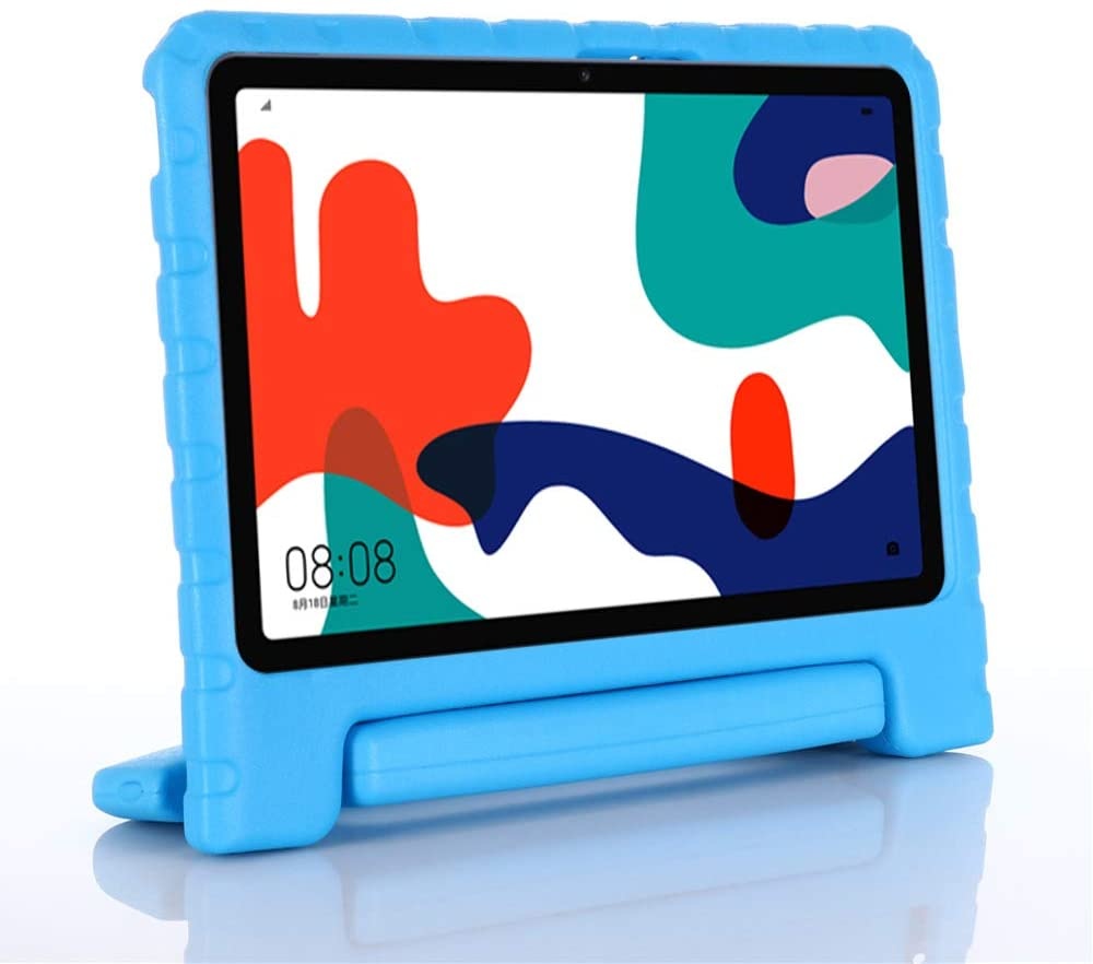 Tablet hoes geschikt voor Huawei MatePad 10.4 (2020/2022) - Kinderhoes met handvat - Schokbestendige Kids cover - Licht Blauw afbeelding