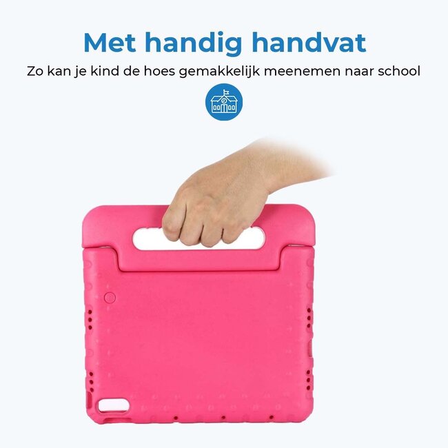 Tablet hoes geschikt voor Huawei MatePad 10.4 (2020/2022) - Kinderhoes met handvat - Schokbestendige Kids cover - Magenta