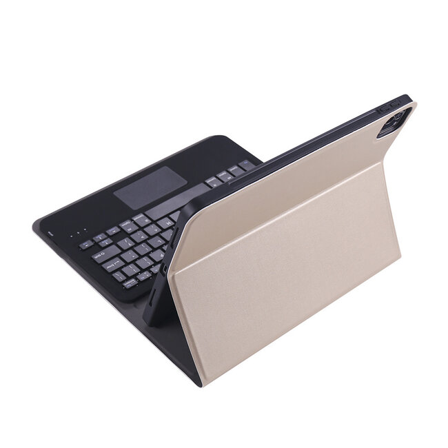 Bluetooth Keyboard Case geschikt voor Apple iPad Pro 11 (2022/2021/2020/2018) - Bluetooth Toetsenbord hoes - Toetsenbord hoes met Touchpad - Goud