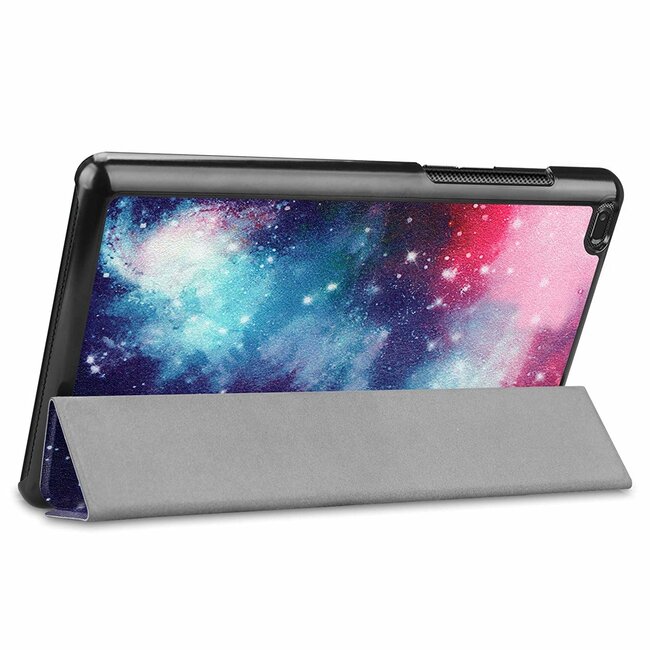 Tablet hoes geschikt voor Lenovo Tab E8 hoes (TB-8304F) - Tri-Fold Book Case - Galaxy