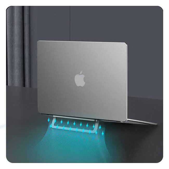 WIWU - Universele Laptop Standaard - In hoogte verstelbaar - Opvouwbaar - Notebook verhoger - Zilver