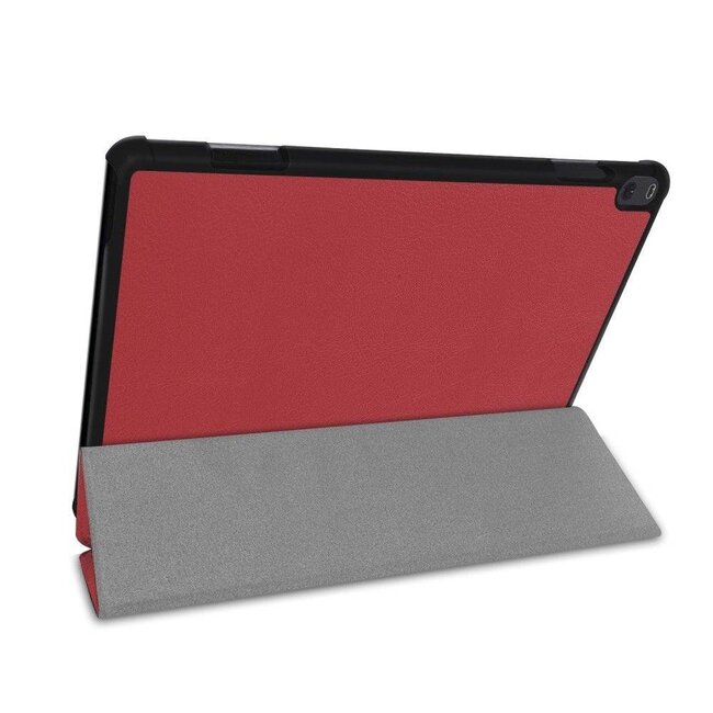 Tablet hoes geschikt voor Lenovo Tab P10 - Tri-fold Book Case - Donker Rood