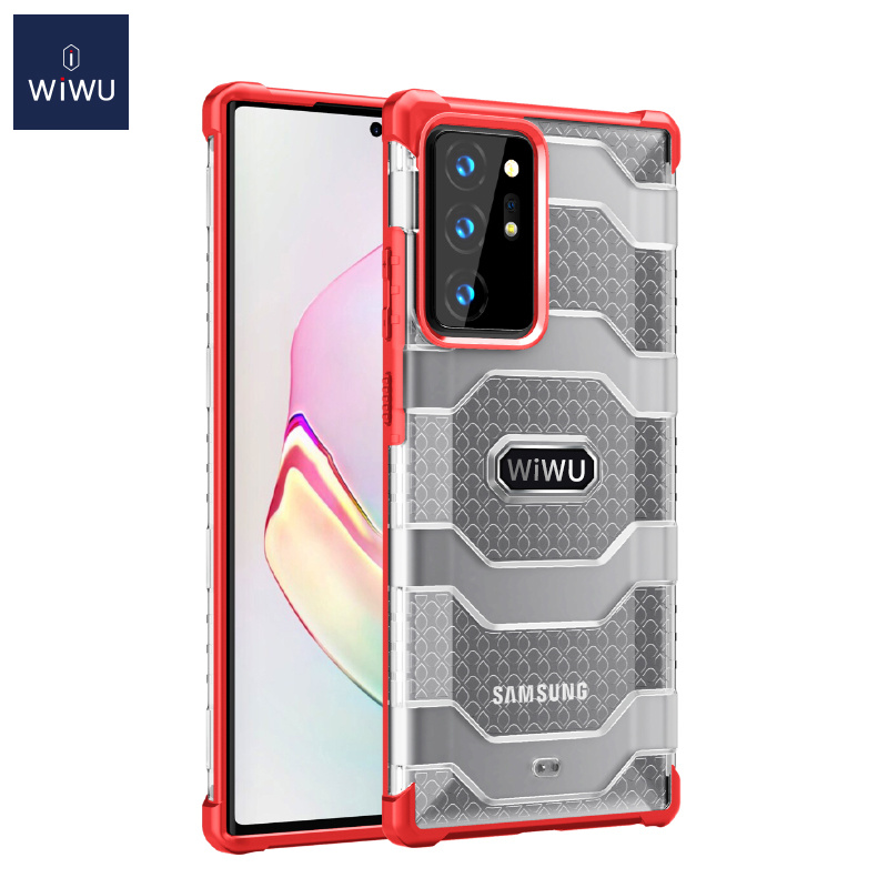 WiWu - Samsung Galaxy Note 20 Ultra Hoesje - Voyager Case - Schokbestendige Back Cover - Rood afbeelding