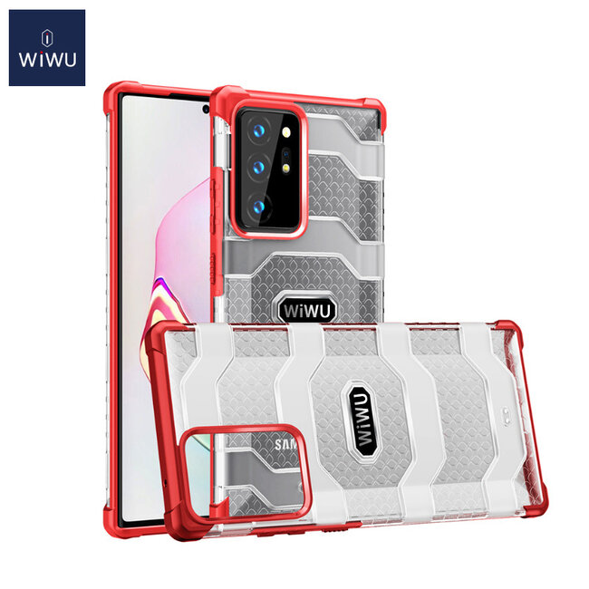 WiWu - Hoesje geschikt voor Samsung Galaxy Note 20 Ultra -Voyager Case - Schokbestendige Back Cover - Rood