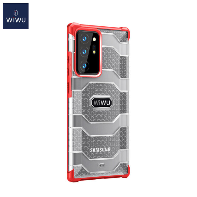 WiWu - Hoesje geschikt voor Samsung Galaxy Note 20 Ultra -Voyager Case - Schokbestendige Back Cover - Rood