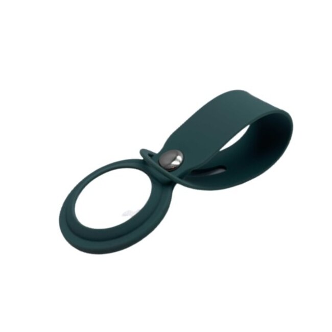 4-Pack Case2go - Hoesje geschikt voor Apple Airtag en Airtag 2 - Sleutelhanger - Hanger voor Airtag - Donker Groen