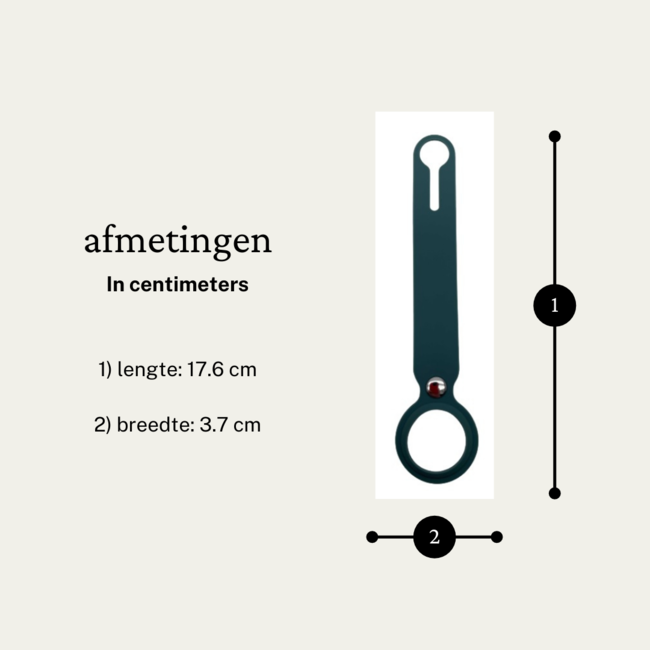 4-Pack Case2go - Hoesje geschikt voor Apple Airtag en Airtag 2 - Sleutelhanger - Hanger voor Airtag - Donker Groen