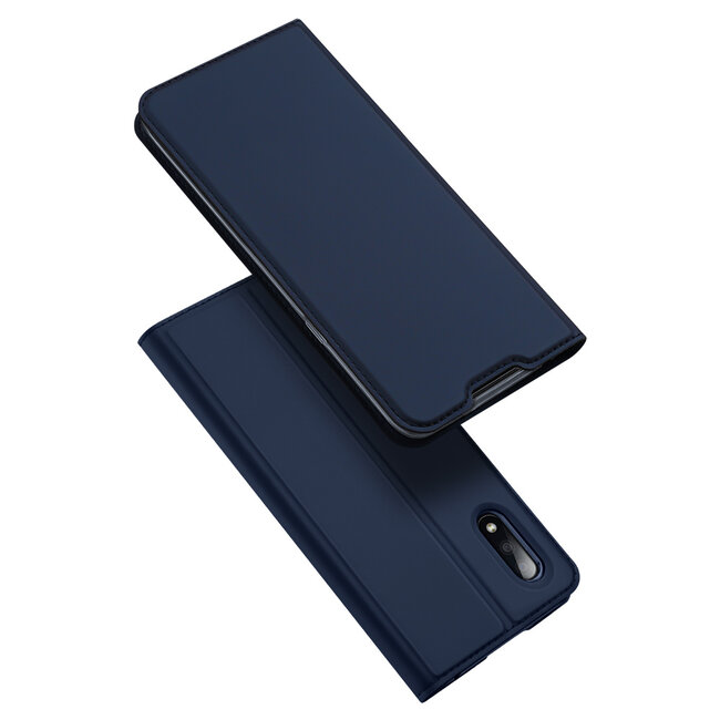 Hoesje geschikt voor Samsung Galaxy M01 - dux ducis skin pro book case - blauw
