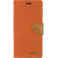 Telefoonhoesje geschikt voor iPhone 13 Pro Max - Mercury Canvas Diary Wallet Case - Hoesje met Pasjeshouder -Oranje