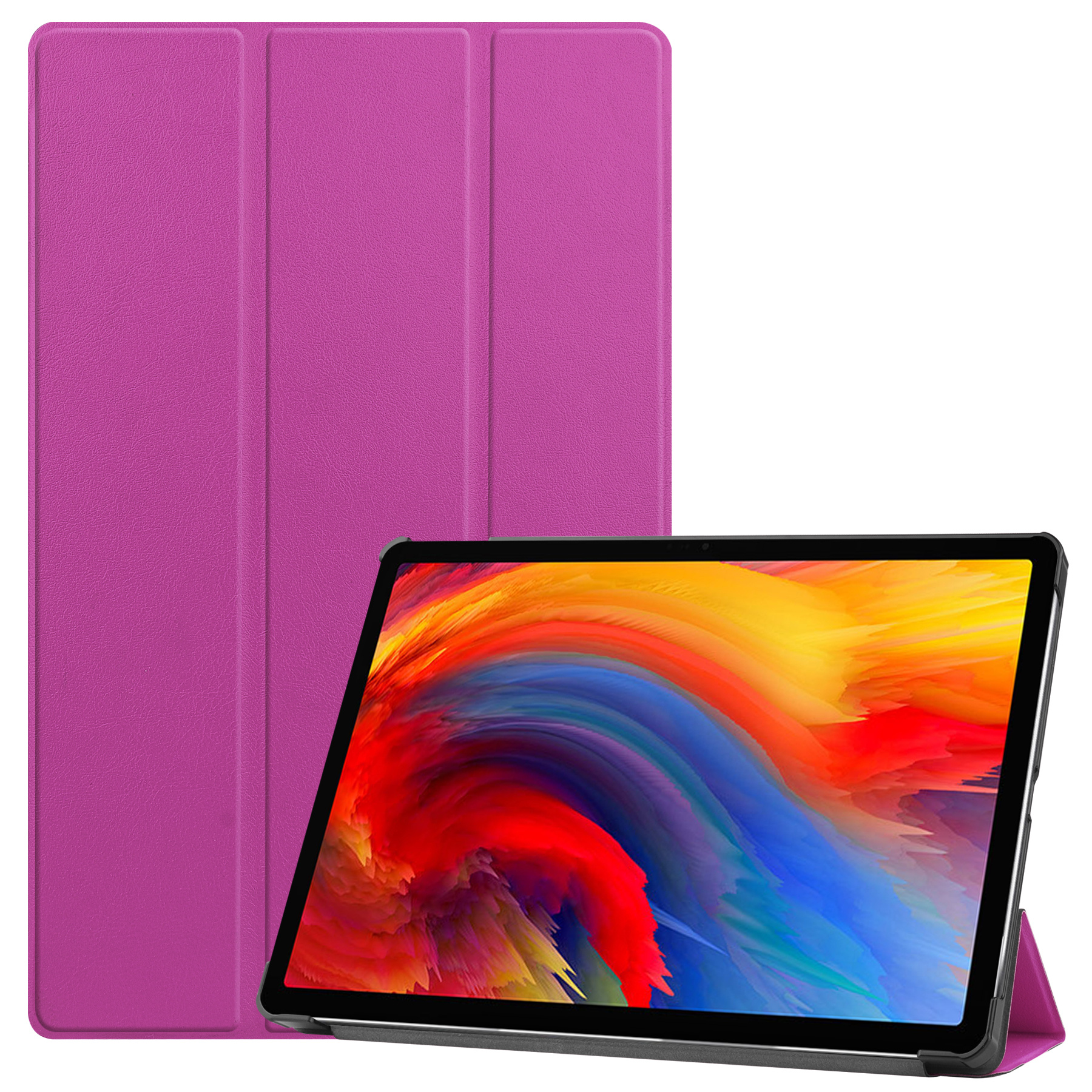 Tablet hoes geschikt voor Lenovo Tab P11 Plus (11 inch) - Tri-Fold Book Case - Paars afbeelding