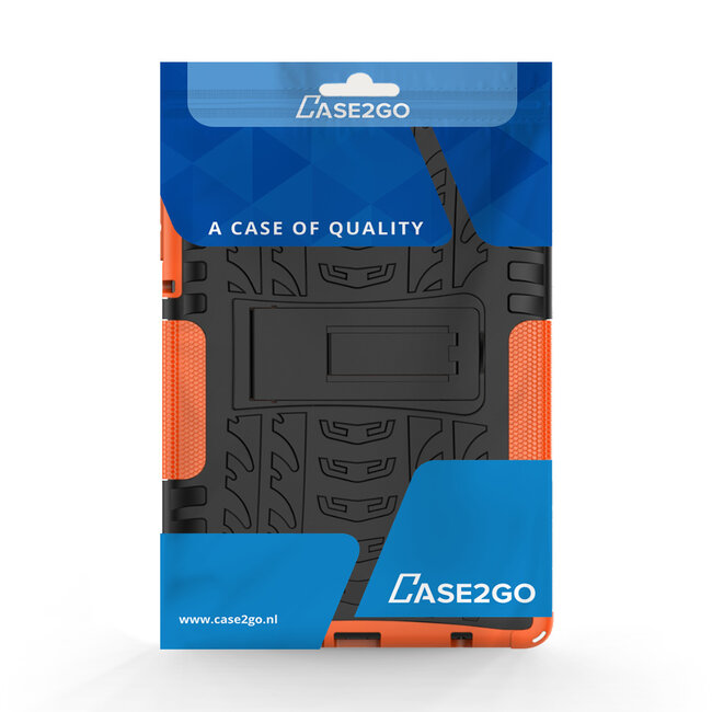 Tablet hoes geschikt voor Samsung Galaxy Tab S7 - Schokbestendige Back Cover - Met pencil houder - Oranje