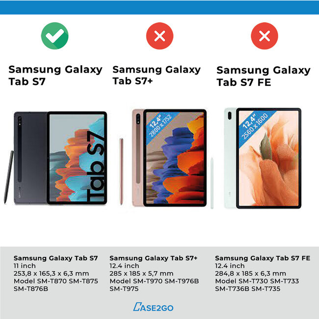 Tablet hoes geschikt voor Samsung Galaxy Tab S7 - Schokbestendige Back Cover - Met pencil houder - Oranje