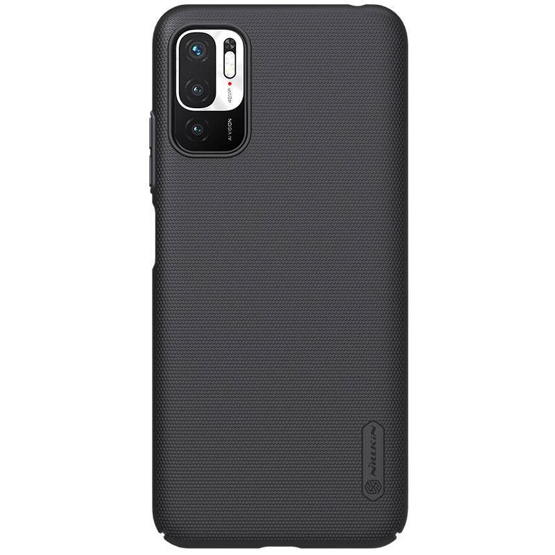 Nillkin - Xiaomi Redmi Note 10 Hoesje - Super Frosted Shield - Back Cover - Zwart afbeelding
