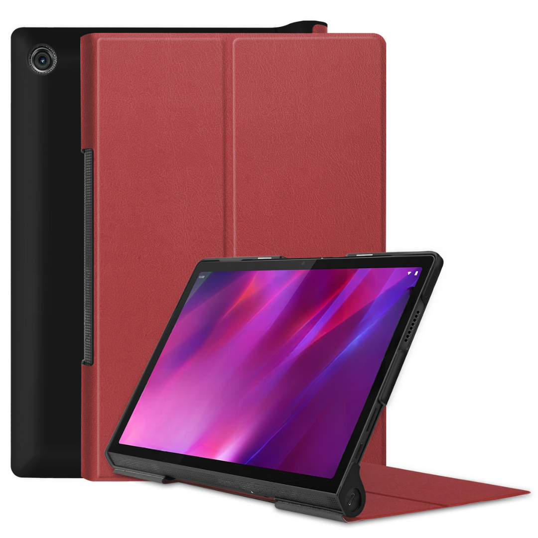 Tablet Hoes geschikt voor Lenovo Yoga Tab 11 (2021) - Tri-Fold Book Case - Donker Rood afbeelding