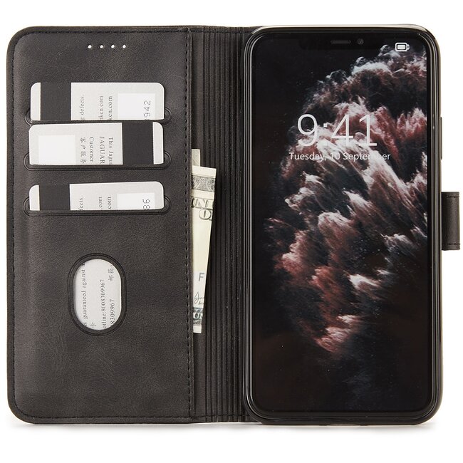 Case2go - Hoesje geschikt voor Samsung Galaxy S20 Ultra - Wallet Book Case -  Ruimte voor 3 pasjes - Zwart