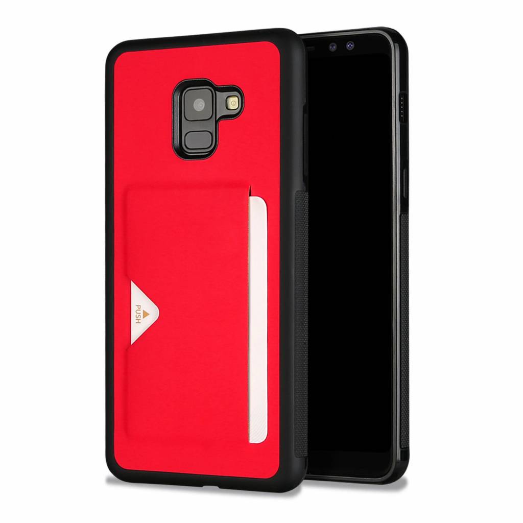 Dux Ducis - Samsung Galaxy A8 Plus (2018) hoesje - Pocard Series - Back Cover - Rood afbeelding