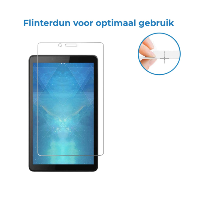 Case2go - Tablet Screenprotector geschikt voor Lenovo Tab M7- Tempered Glass - Case Friendly - Transparant