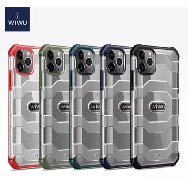 WiWu - Hoesje geschikt voor iPhone 12 Pro Max - Voyager Case - Schokbestendige Back Cover - Zwart