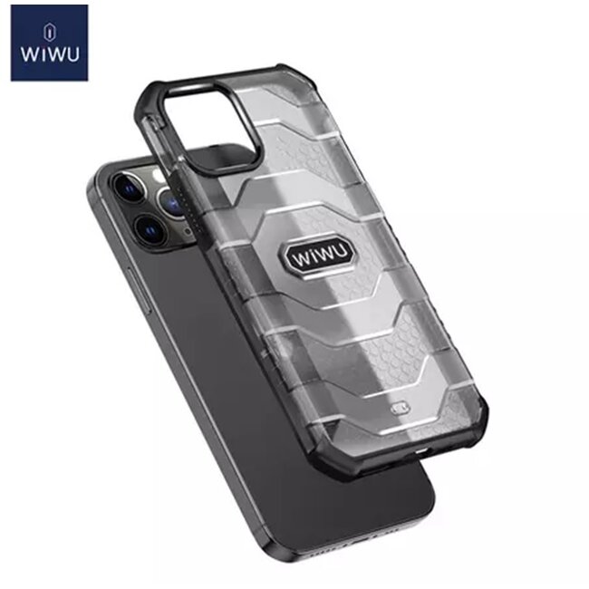 WiWu - Hoesje geschikt voor iPhone 12 Pro Max - Voyager Case - Schokbestendige Back Cover - Zwart