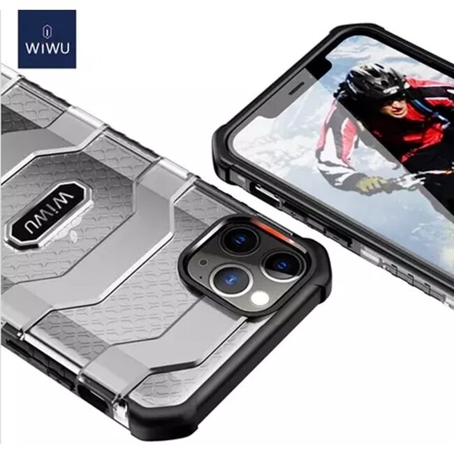 WiWu - Hoesje geschikt voor iPhone 12 Pro Max - Voyager Case - Schokbestendige Back Cover - Zwart
