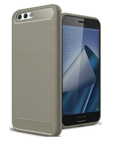 Geborstelde TPU Cover - Asus Zenfone 4 Max 5.2 ZC520KL - Grijs afbeelding