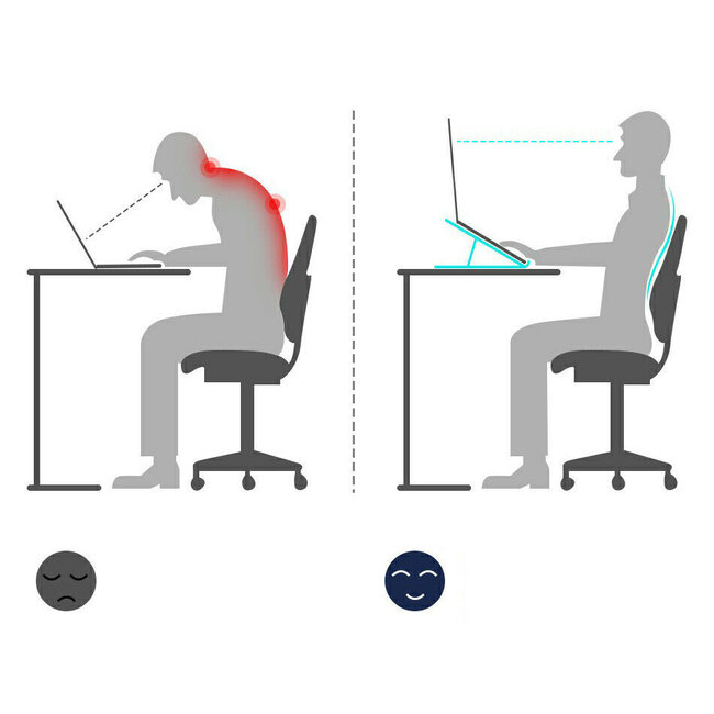 WiWU - Universele Aluminium Laptop standaard - 11.6 tot 15.6 inch - Zilver